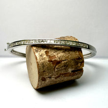 Load image into Gallery viewer, Preloved 9ct White Princess Cut Diamond Bangle