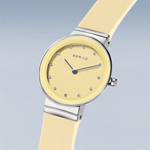 Load image into Gallery viewer, Bering Ladies Yellow Classic Silver Polished Watch