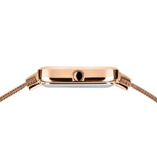 Load image into Gallery viewer, Petite Square | Polished/Brushed Rose Gold Ladies Watch