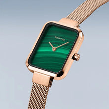 Load image into Gallery viewer, Petite Square | Polished/Brushed Rose Gold Ladies Watch