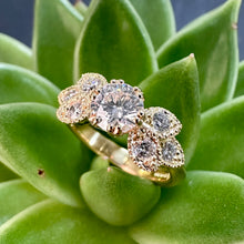 Load image into Gallery viewer, 18ct Yellow Gold Vintage Style Diamond Ring