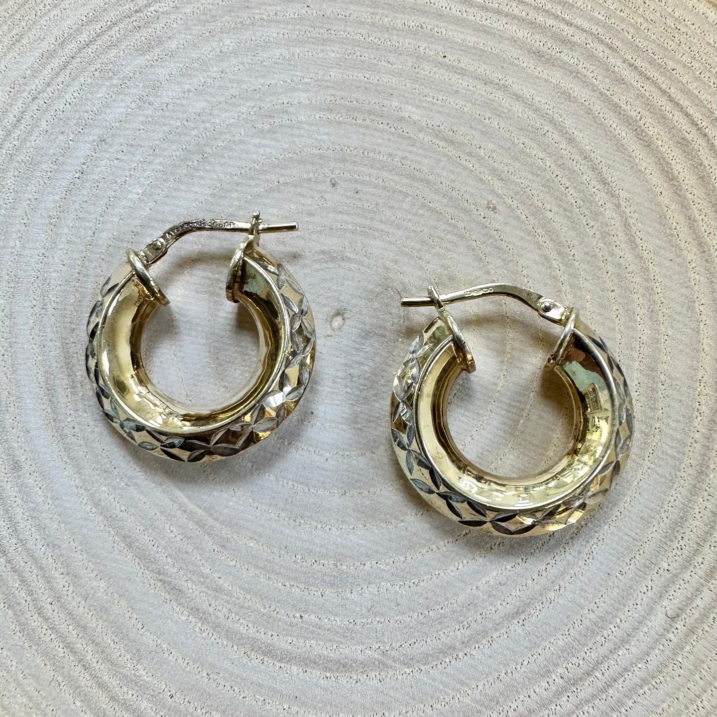 Preloved Silver & Gold Creole Hoops