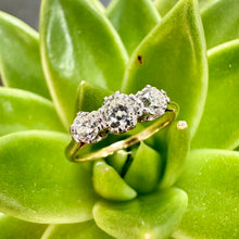 Load image into Gallery viewer, Preloved 18ct & Plat Three Stone Diamond Ring