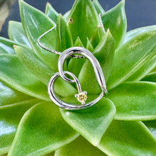 Load image into Gallery viewer, Preloved 14ct White Gold Yellow Diamond Heart Pendant