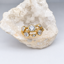 Load image into Gallery viewer, 9ct Yellow Gold Lab Grown Diamond Bubble Ring