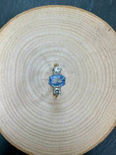 Load image into Gallery viewer, Pre-Loved Natural Ceylon Sapphire & Diamond 3 Stone Ring