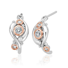 Load image into Gallery viewer, Clogau Pistyll Rhaeadr White Topaz Half Hoop Earrings