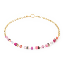 Load image into Gallery viewer, GeoCUBE® Iconic Chain Necklace Gold-Magenta