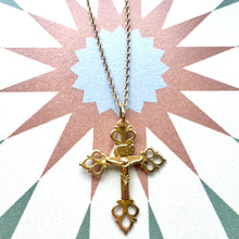 Load image into Gallery viewer, Preloved 9ct Yellow Gold Victorian Cross With Crucifix