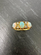 Load image into Gallery viewer, Preloved Victorian 18ct Gold Opal & Diamond Ring