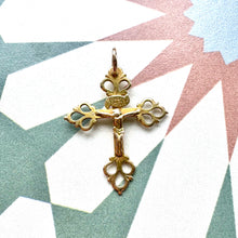 Load image into Gallery viewer, Preloved 9ct Yellow Gold Victorian Cross With Crucifix