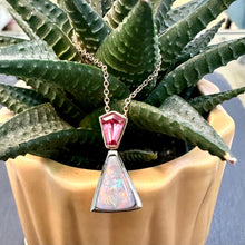 Load image into Gallery viewer, Preloved Stunning Opal & Spinel Pendant Set In Platinum