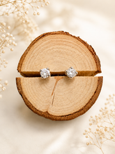 Load image into Gallery viewer, 9ct White Gold 4 Claw, Brilliant Cut Lab-Grown Diamond Stud Earrings 0.17ct