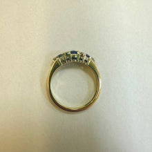 Load image into Gallery viewer, Preloved 9ct Yellow Gold Sapphire & Diamond Ring