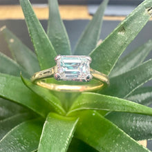 Load image into Gallery viewer, Preloved 18ct & Platinum 1ct Emerald Cut Diamond Ring
