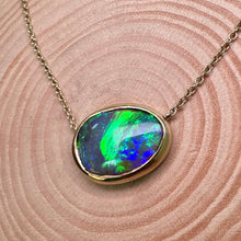 Load image into Gallery viewer, 9ct Yellow Gold 3.39ct Australian Opal Necklace