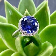 Load image into Gallery viewer, Preloved 18ct White Gold Tanzanite and Diamond Ring