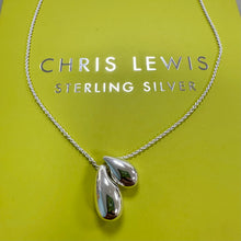 Load image into Gallery viewer, Sterling Silver Double Teardrop Pendant Chris Lewis