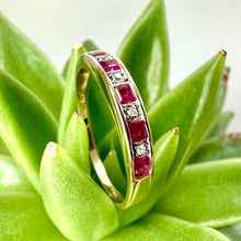 Load image into Gallery viewer, Pre-loved 9ct Yellow Gold Ruby and Diamond Ring