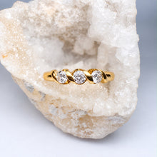 Load image into Gallery viewer, Preloved 18ct Yellow Gold 3 Stone Diamond Ring