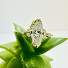 Load image into Gallery viewer, 9ct Yellow Gold Marquise Lab Diamond Vintage Look Ring
