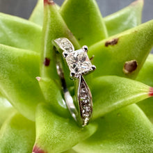 Load image into Gallery viewer, Pre-Loved 9ct White Gold and Diamond Engagement Ring