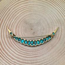 Load image into Gallery viewer, Pre-loved Antique 9ct Yellow Gold and Turquoise Brooch