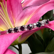 Load image into Gallery viewer, Preloved 18ct White Gold Sapphire & Diamond Bracelet
