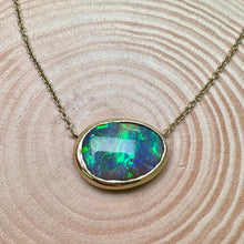 Load image into Gallery viewer, 9ct Yellow Gold 3.39ct Australian Opal Necklace
