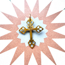Load image into Gallery viewer, Preloved 9ct Yellow Gold Victorian Cross With Crucifix