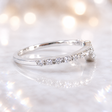 Load image into Gallery viewer, Preloved 9ct White Gold Diamond Shaped Wedding Band, 0.21ct.