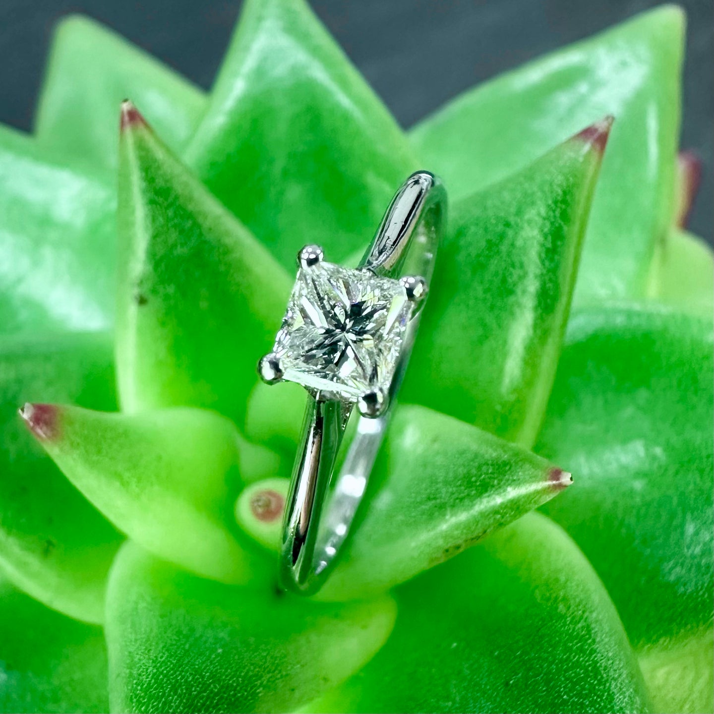 Preloved Platinum and Diamond Engagement Ring