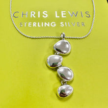 Load image into Gallery viewer, Sterling Silver Polished Pebble Pendant Chris Lewis