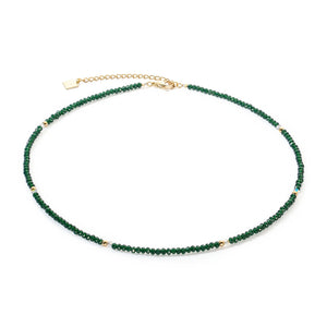 Coeur De Lion - Necklace Little Twinkle Gold-Dark Green