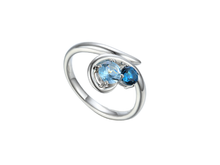 Load image into Gallery viewer, Sterling Silver Swoosh Ring
