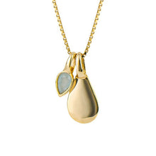 Load image into Gallery viewer, March Aquamarine Gold-Plated Birthstone Necklace

