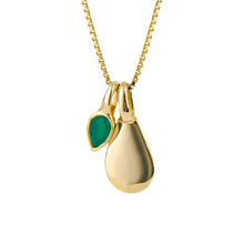 Load image into Gallery viewer, May Green Onyx Gold-Plated Birthstone Necklace