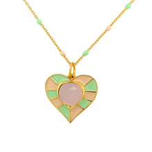 Load image into Gallery viewer, Apple Blossom Heart Pendant
