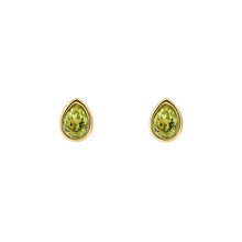 Load image into Gallery viewer, August Peridot Gold-Plated Birthstone Studs