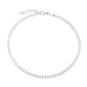 Sterling Silver Panther Chain Anklet