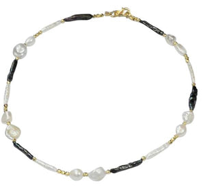Sterling Silver Multi Pearl Necklace