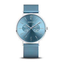 Load image into Gallery viewer, Bering Mens Classic Blue |Polished Silver Watch