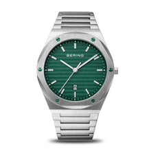 Load image into Gallery viewer, Bering Men's Classic Green | Brushed Silver Watch