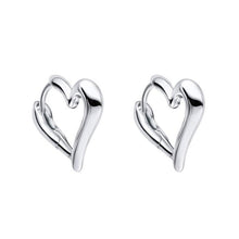 Load image into Gallery viewer, Open Heart Hoop Earrings