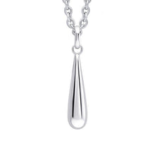 Load image into Gallery viewer, Sterling Silver Elongated Teardrop Pendant