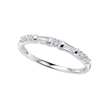 Load image into Gallery viewer, Sterling Silver Baguette Cut Half Eternity Ring