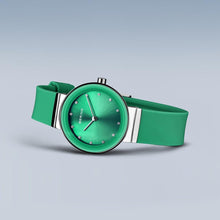 Load image into Gallery viewer, Classic Green and Polished Silver Watch