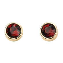 Load image into Gallery viewer, Sterling Silver Gold Plated January Crystal Birthstone Earrings