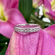 Load image into Gallery viewer, Preloved 18ct White Gold Channel Set Eternity Ring