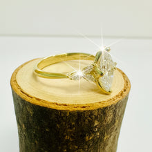Load image into Gallery viewer, 9ct Yellow Gold Marquise Lab Diamond Vintage Look Ring